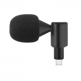 Mini Plug-in Smartphone Microphone Mobile Phone Mic Cardioid Pickup Type-C Plug 90° Angle Adjustable with 2pcs Windscreen for Smartphone Live Streaming Vlog Online Singing