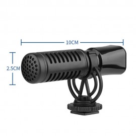 Mini Microphone Cardioid Condenser Mic with Shock Mount Windscreen Type-C Plug for Smartphone Vlog Live Streaming Video Recording