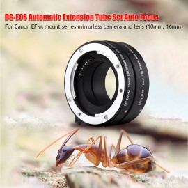 DG-EOS M Automatic Extension Tube 10mm and 16mm Auto Focus for Canon EF-M Mount Series Mirrorless Camera and Lens