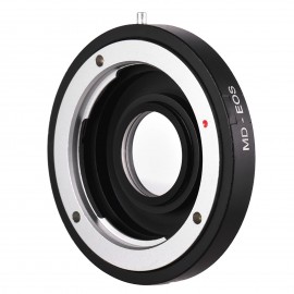 MD-EOS Lens Mount Adapter Ring with Corrective Lens for Minolta MD Lens to Fit for Canon EOS EF Camera Focus Infinity 