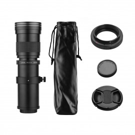 Camera MF Super Telephoto Zoom Lens F/8.3-16 420-800mm T Mount with Adapter Ring Universal 1/4 Thread Replacement for Canon EF-Mount Cameras EOS 80D 77D 70D 60D 60Da 50D 7D 6D 5D T7i T7s T6s T6i T6 T5i T5 T4i T3i T3 T2i SL2 SL1