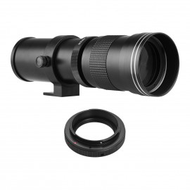 Camera MF Super Telephoto Zoom Lens F/8.3-16 420-800mm T Mount with Adapter Ring Universal 1/4 Thread Replacement for Canon EF-Mount Cameras EOS 80D 77D 70D 60D 60Da 50D 7D 6D 5D T7i T7s T6s T6i T6 T5i T5 T4i T3i T3 T2i SL2 SL1