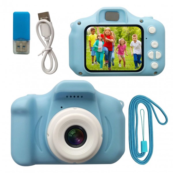 Portable Cute Children Digital Camera Rechargeable Video Camera Camcorder Support Games with 1.9 Inch Display Screen 32G TF Card Outdoor Photography Birthday Holiday Christmas Gift for Children Girls Boys Age 3-10