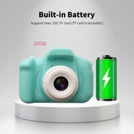 Portable Cute Children Digital Camera Rechargeable Video Camera Camcorder Support Games with 1.9 Inch Display Screen 32G TF Card Outdoor Photography Birthday Holiday Christmas Gift for Children Girls Boys Age 3-10