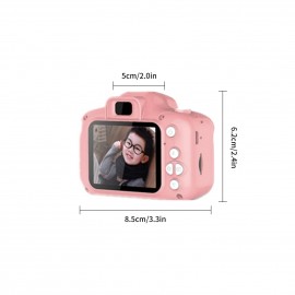 Portable Cute Children Digital Camera Rechargeable Video Camera Camcorder Support Games with 1.9 Inch Display Screen 32G TF Card Outdoor Photography Birthday Holiday Christmas Gift for Children Girls Boys Age 3-10