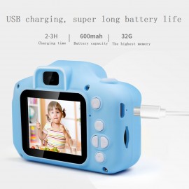 Portable Children Digital Camera 20MP 1080P HD Video Camera Camcorder Cute Rechargeable Selfie Camera with 1.9 Inch Screen 32GB Memory Card Support Games Outdoor Photography Birthday Christmas Gift for Children Girls Boys Age 3-10