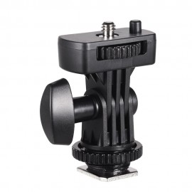 Flexible Cold Shoe Mount Adapter with 1/4 Inch Screw for Viltrox DC-90 DC-70 DC-50 Monitor L132T L116T LED Video Light 