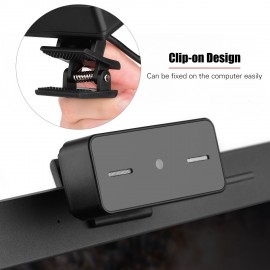 Clip-on PC Webcam USB Laptop Desktop Computer Camera 5MP 2592 * 1944 HD Web Camera Auto Focus Built-in Microphone for Live Streaming Video Calling Online Meeting Teaching   Chatting