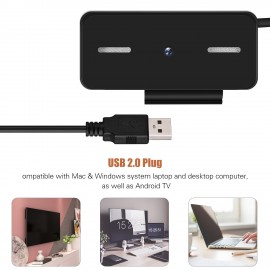 Clip-on PC Webcam USB Laptop Desktop Computer Camera 5MP 2592 * 1944 HD Web Camera Auto Focus Built-in Microphone for Live Streaming Video Calling Online Meeting Teaching   Chatting