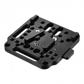 V-Lock Quick Release Plate Aluminum Alloy 1/4 Inch M3 M4 Countersink 1/4 Inch Thread for V-Mount Battery