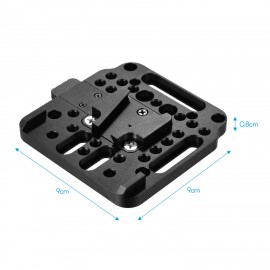 V-Lock Quick Release Plate Aluminum Alloy 1/4 Inch M3 M4 Countersink 1/4 Inch Thread for V-Mount Battery